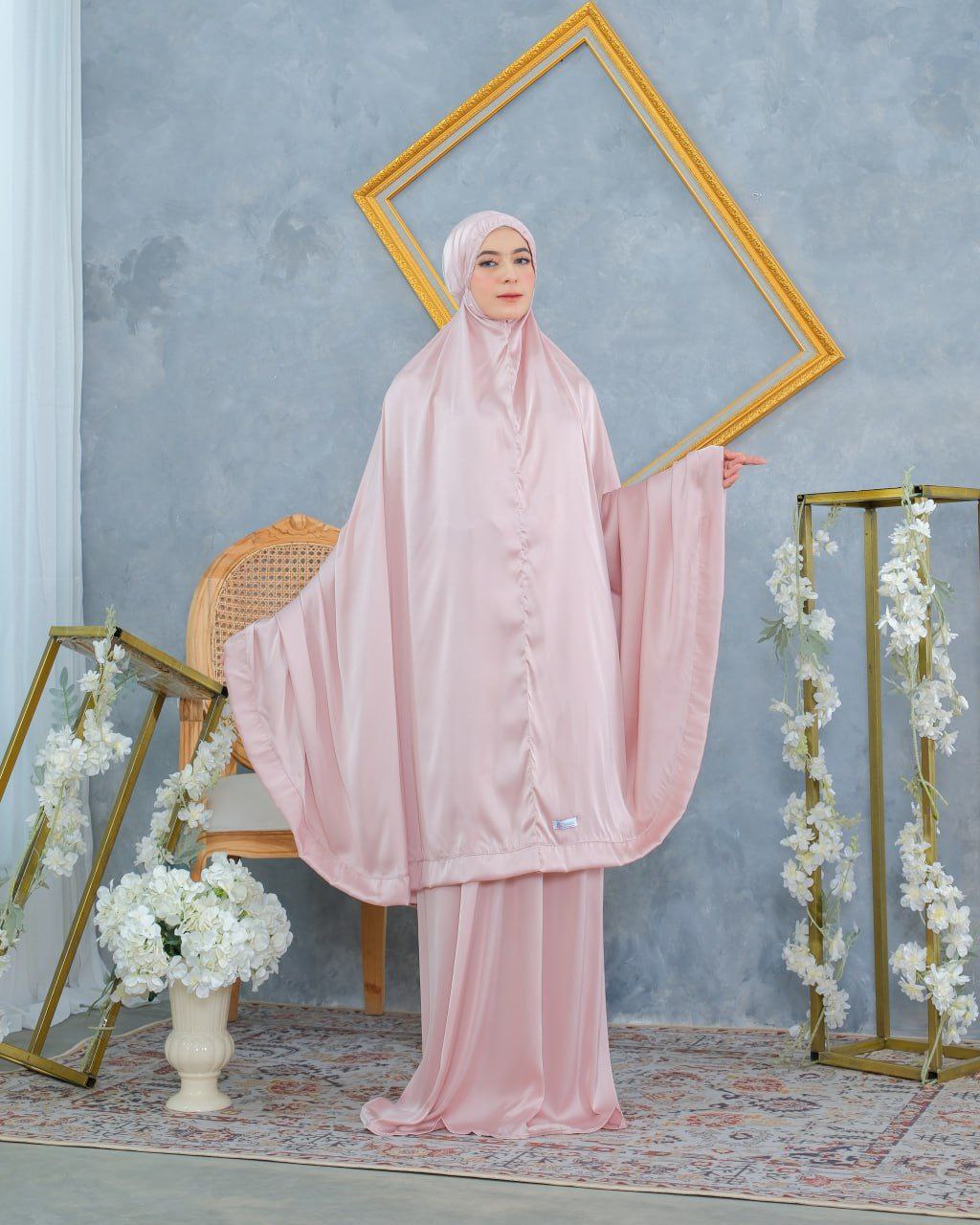 Pre Order. Zalina Armani Silk Telekung