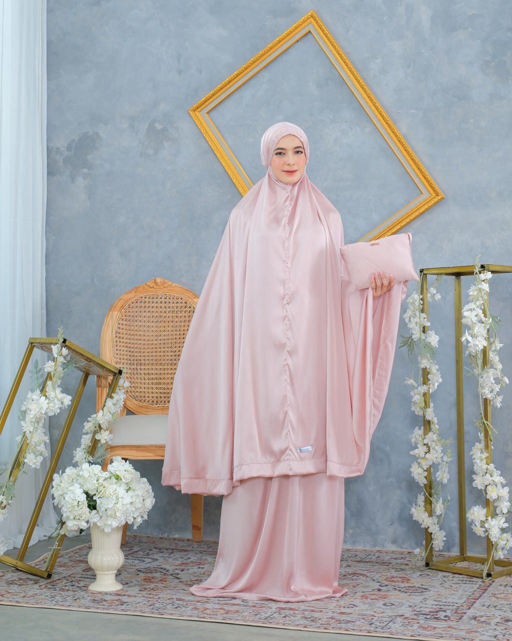 Pre Order. Zalina Armani Silk Telekung