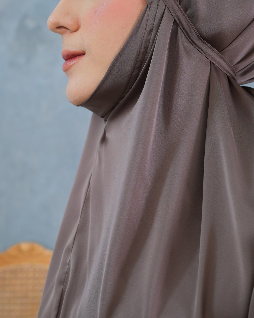 Pre Order. Zalina Armani Silk Telekung