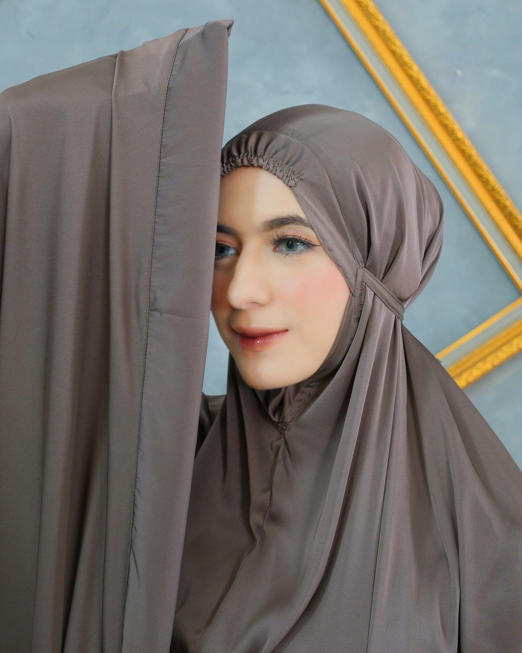 Pre Order. Zalina Armani Silk Telekung