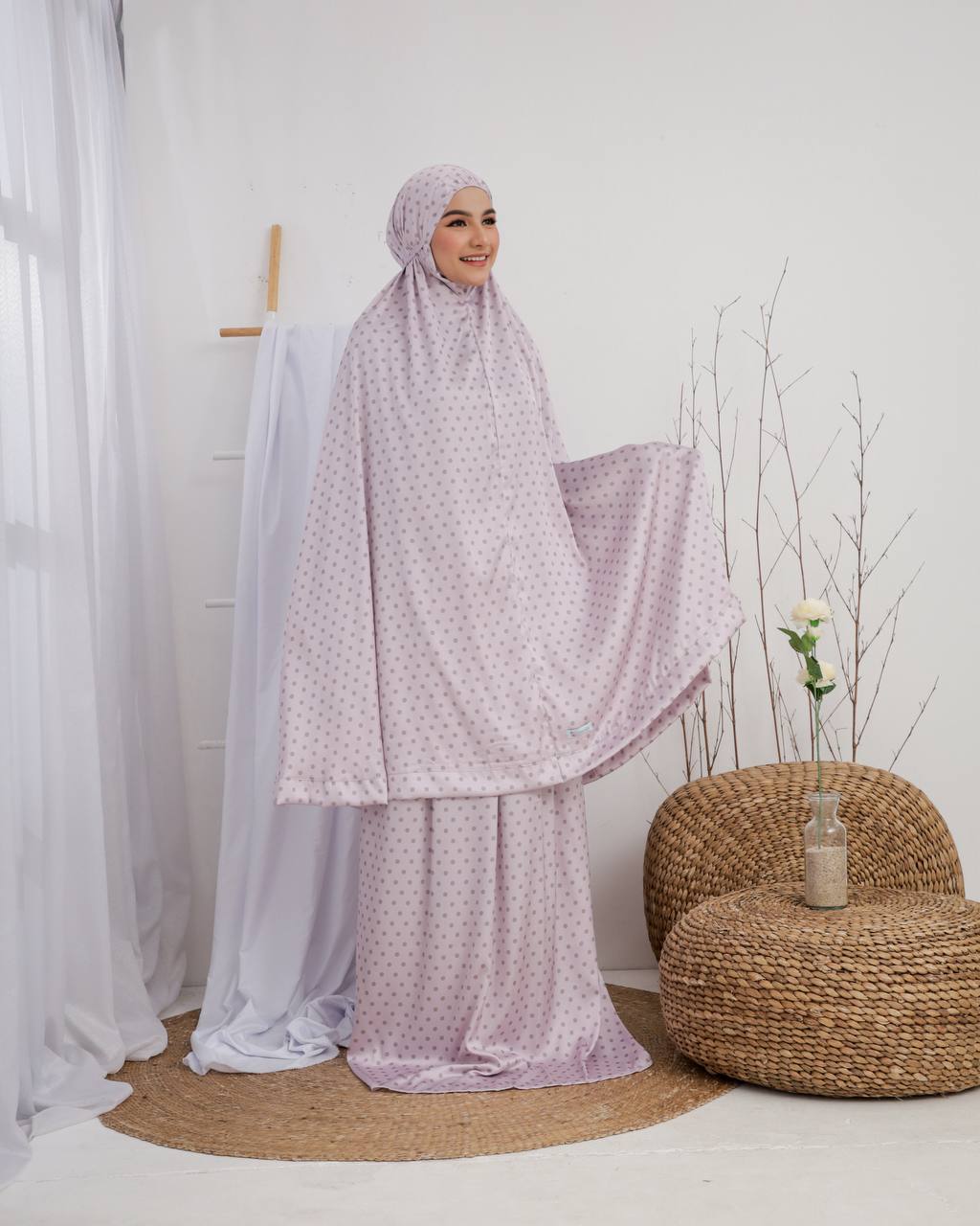 New! Polka Armani Silk Telekung (Pre Order)