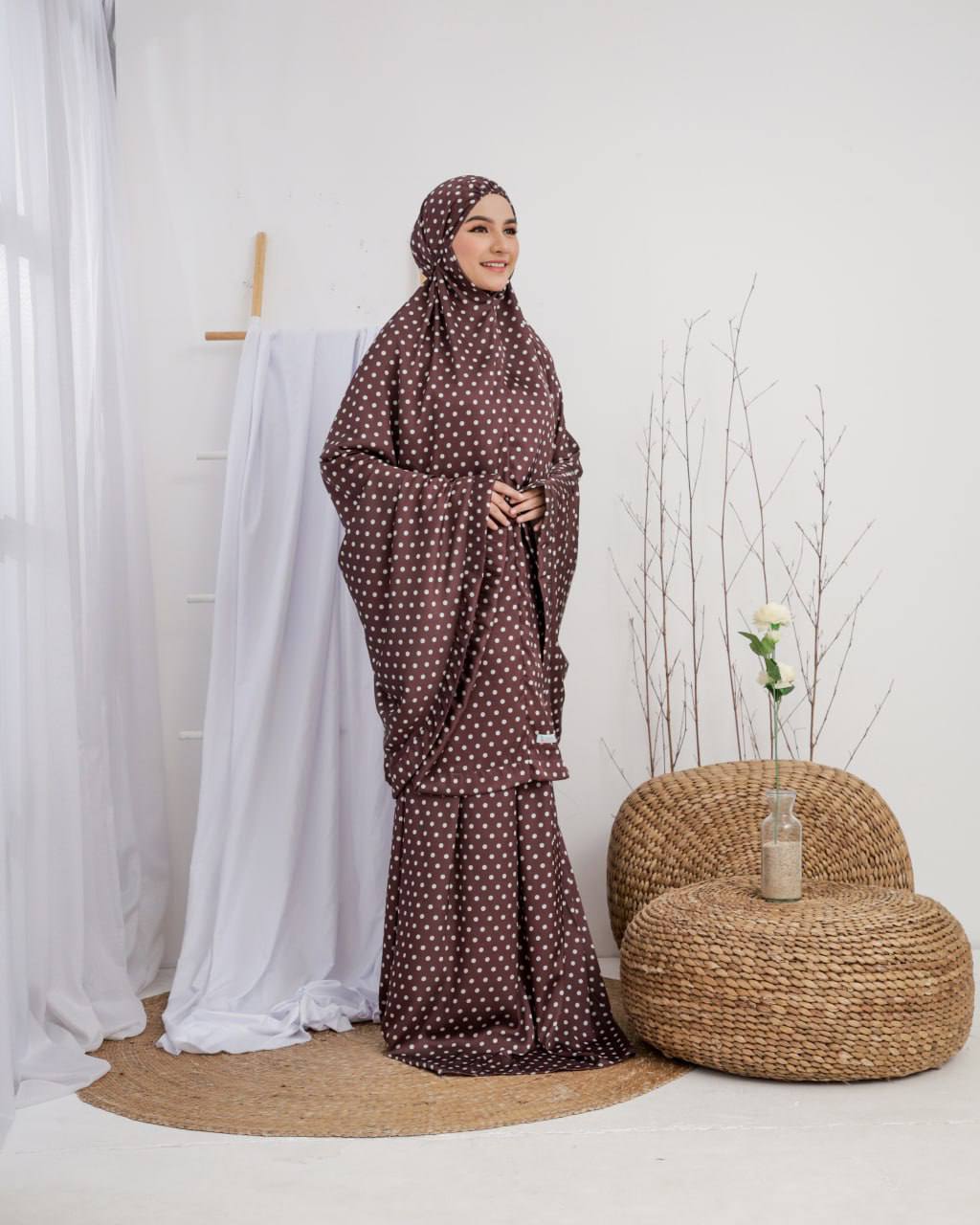 New! Polka Armani Silk Telekung (Pre Order)