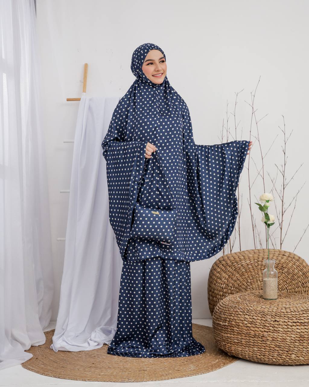 New! Polka Armani Silk Telekung (Pre Order)