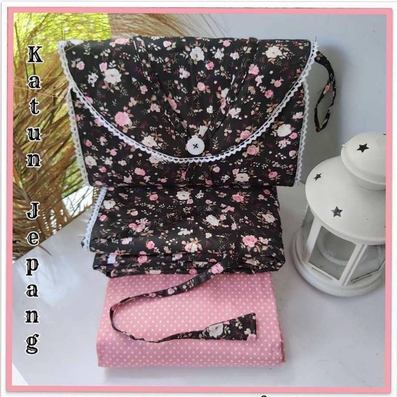Black Rose - Japanese Cotton Telekung (Pre order)