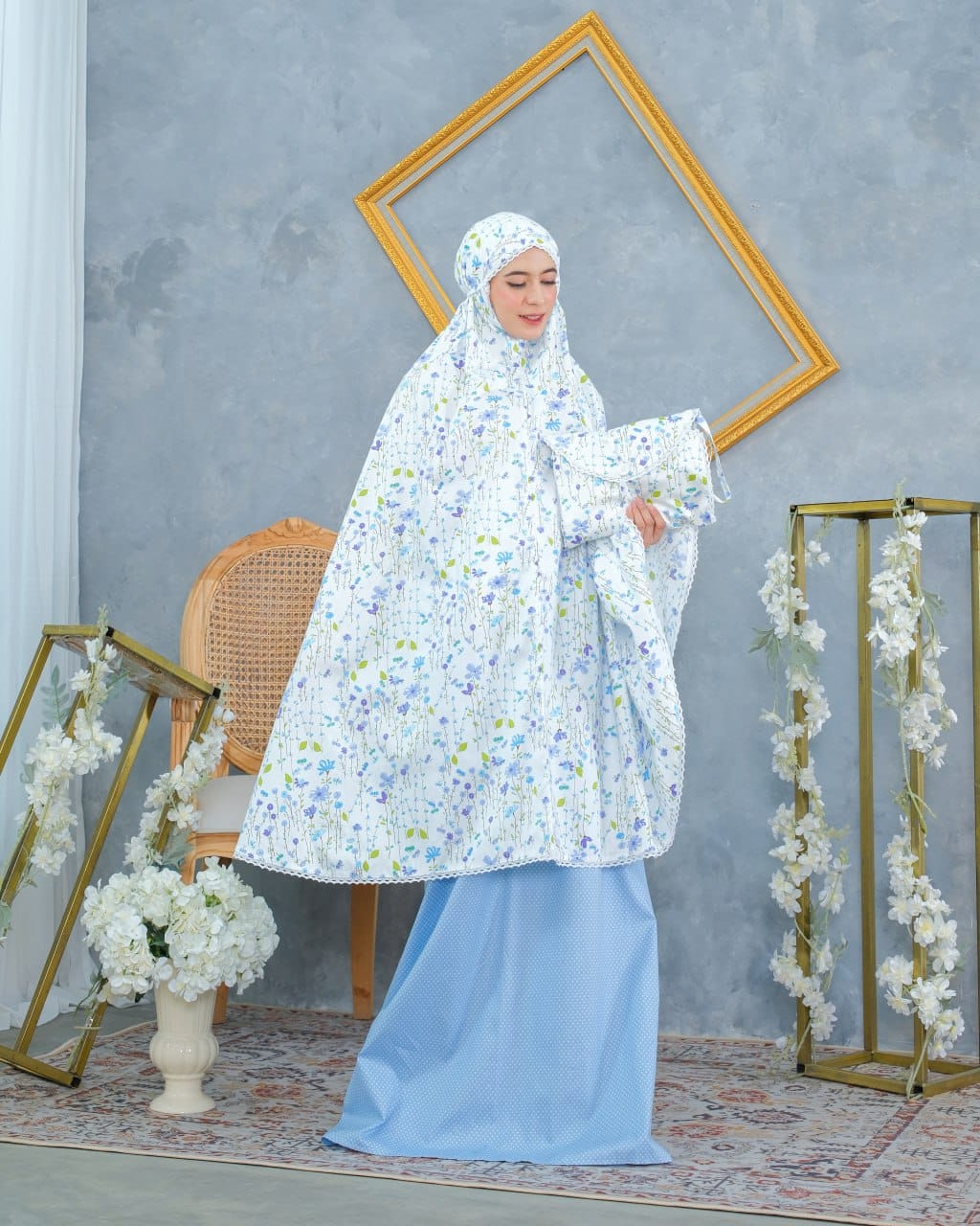 Spring Flower! Japanese Cotton Telekung (Pre Order)