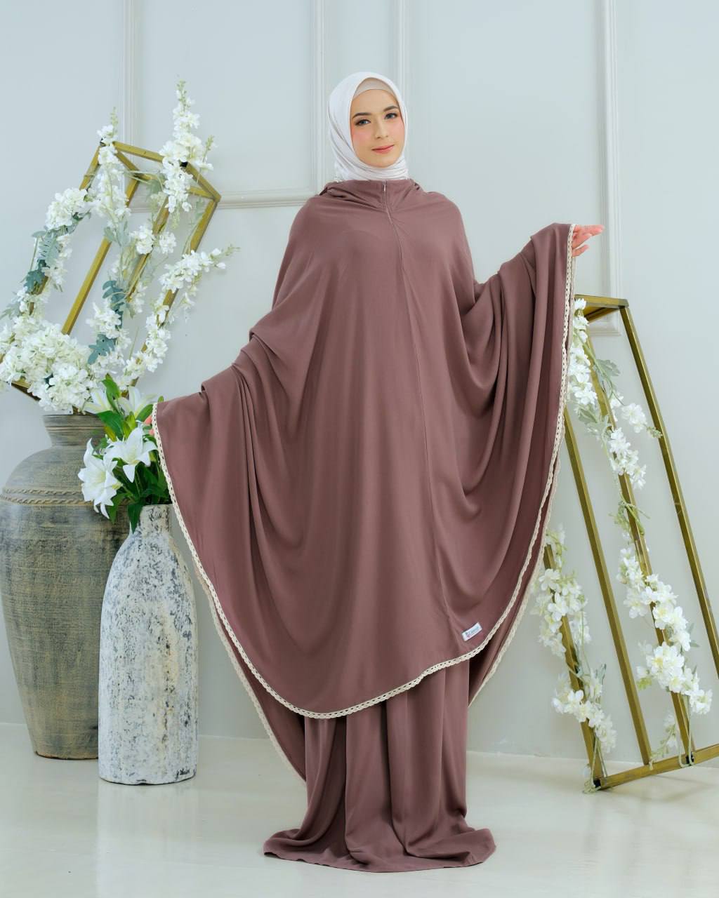 Pre Order! Rania 2 in 1! Plain Rayon Telekung