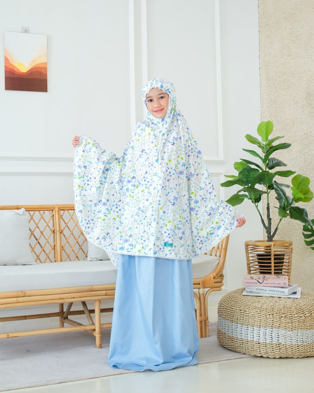 Spring Flower! Japanese Cotton Telekung (Pre Order)