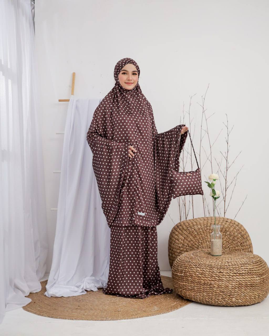 New! Polka Armani Silk Telekung (Pre Order)