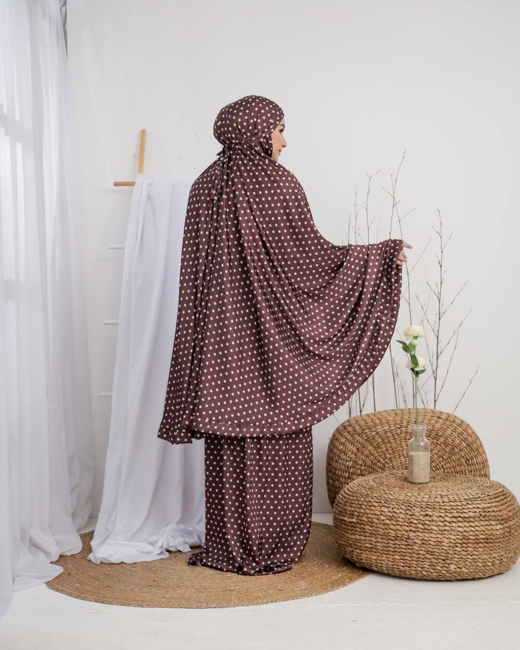 New! Polka Armani Silk Telekung (Pre Order)