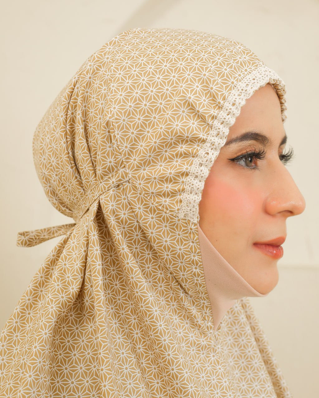 Pre Order! Osha Premium ! Japanese Cotton Telekung (with Jersey Chin)