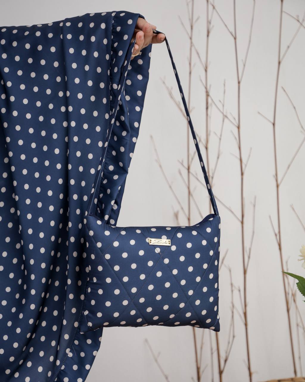 New! Polka Armani Silk Telekung (Pre Order)