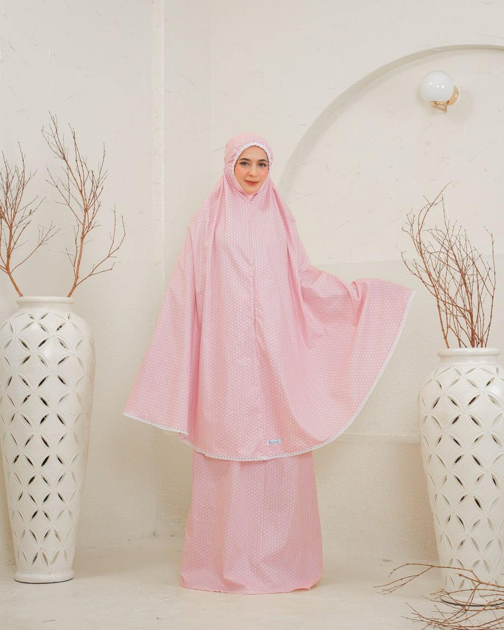 Pre Order! Osha Premium ! Japanese Cotton Telekung (with Jersey Chin)