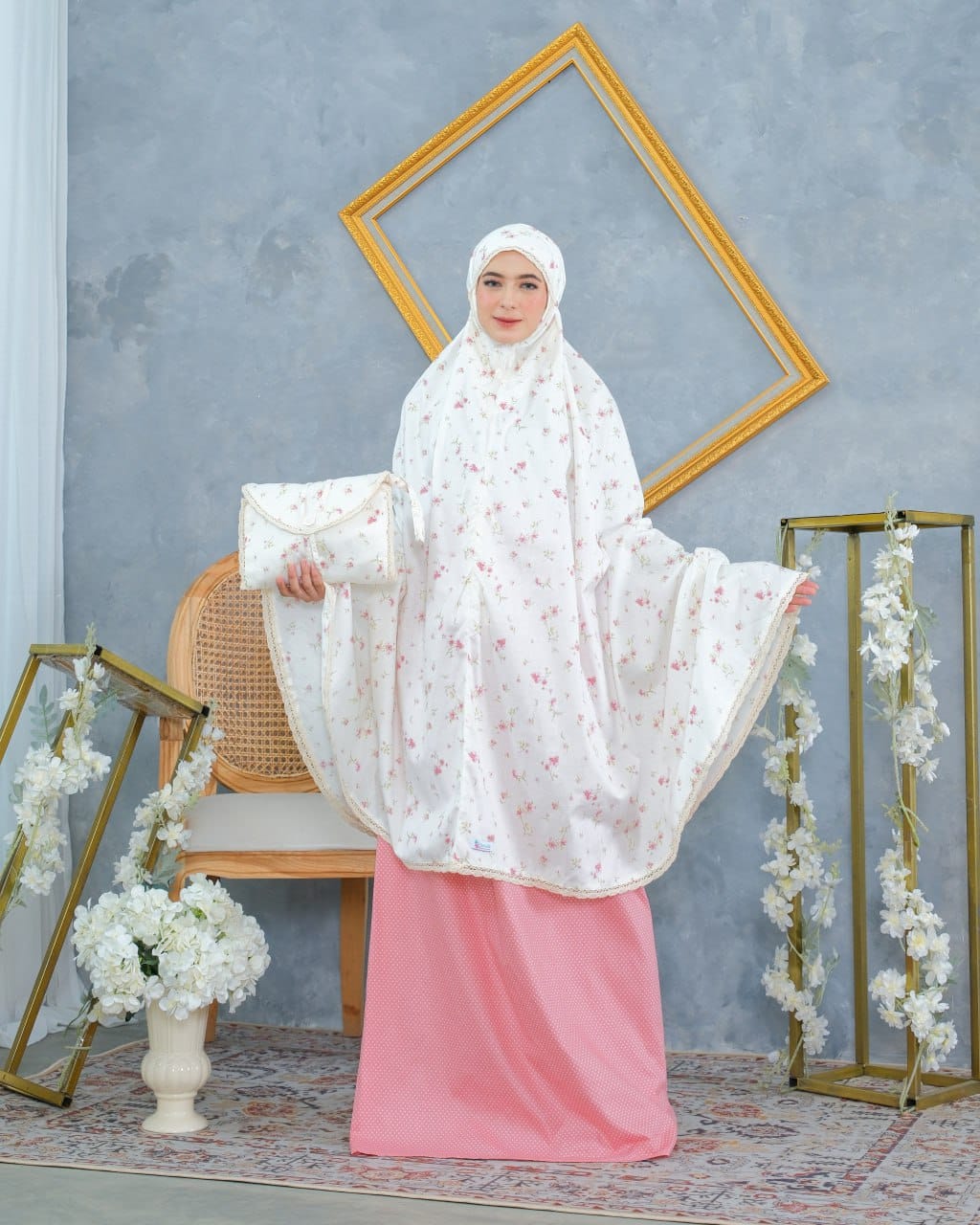 Rosy. Japanese Cotton Telekung (Pre Order)