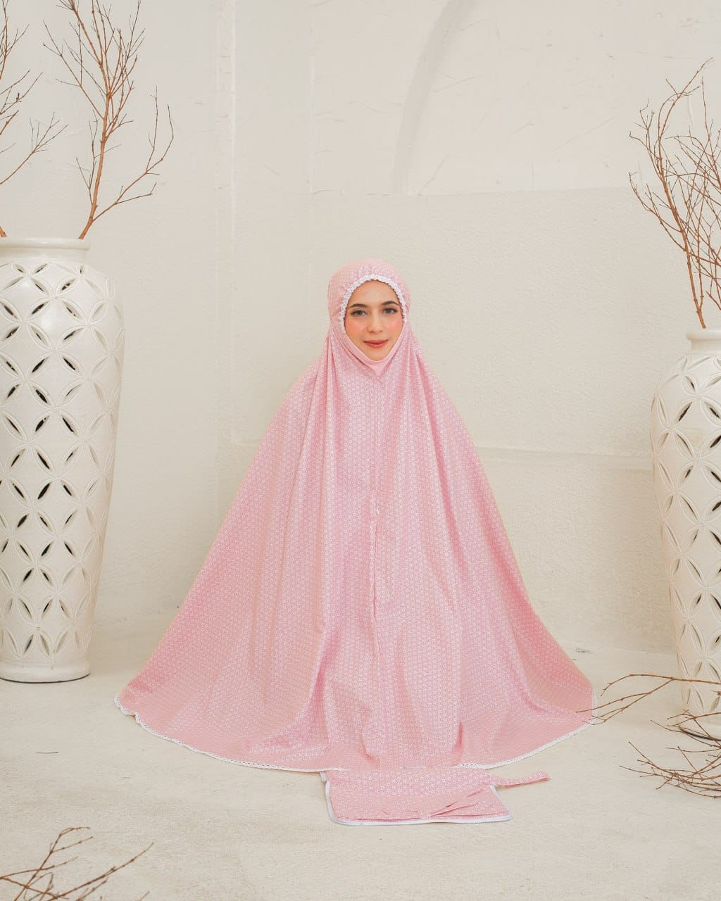 Pre Order! Osha Premium ! Japanese Cotton Telekung (with Jersey Chin)