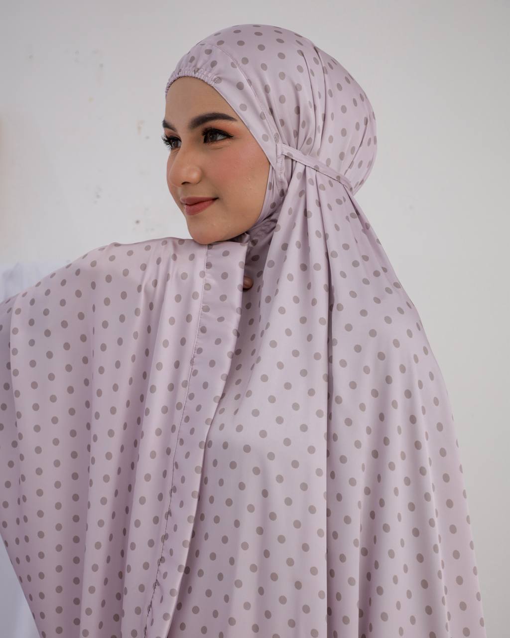 New! Polka Armani Silk Telekung (Pre Order)