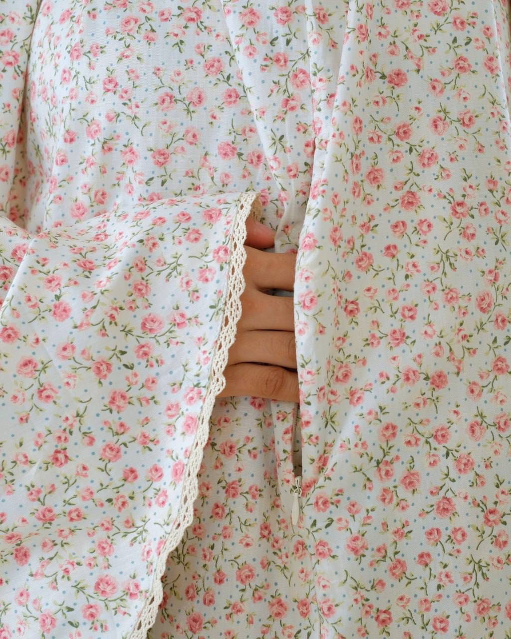 Pre Order. Japanese Cotton Telekung - Summer Rose Series