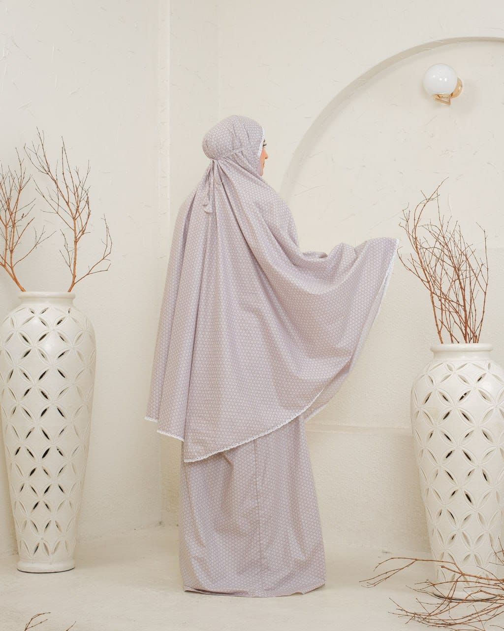 Pre Order! Osha Premium ! Japanese Cotton Telekung (with Jersey Chin)