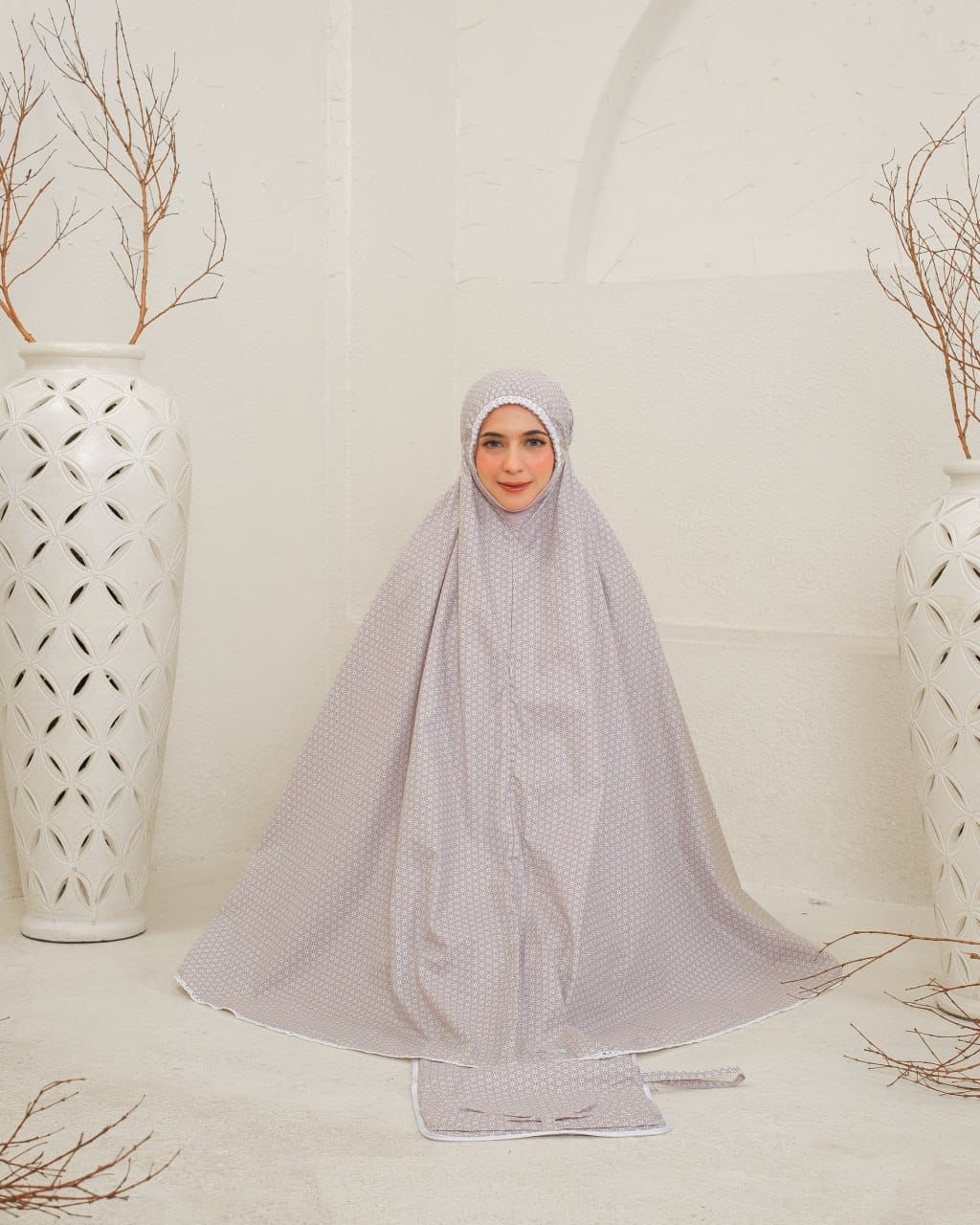 Pre Order! Osha Premium ! Japanese Cotton Telekung (with Jersey Chin)