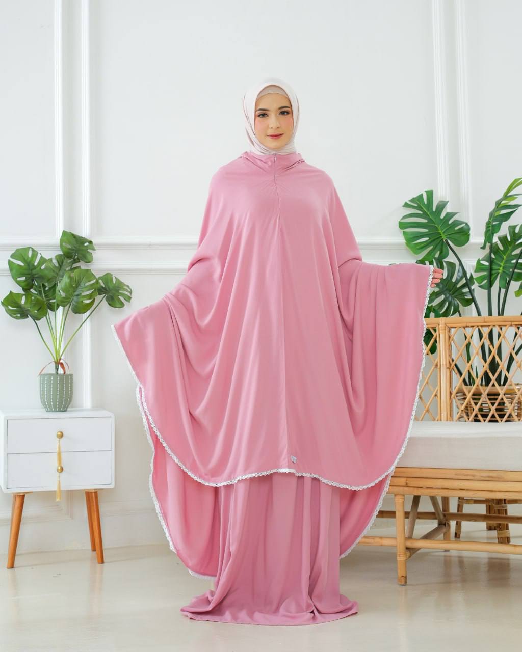 Pre Order! Rania 2 in 1! Plain Rayon Telekung