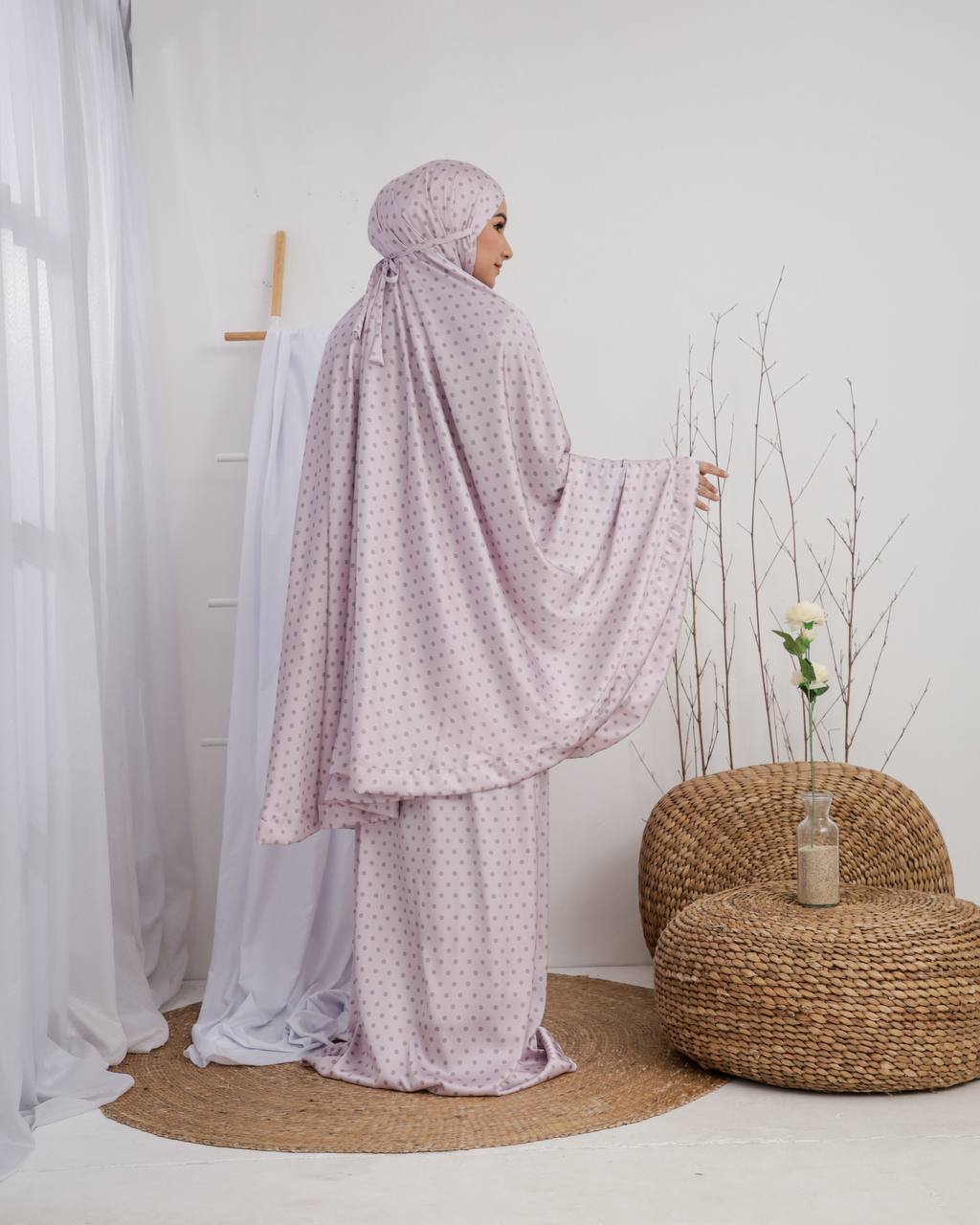 New! Polka Armani Silk Telekung (Pre Order)