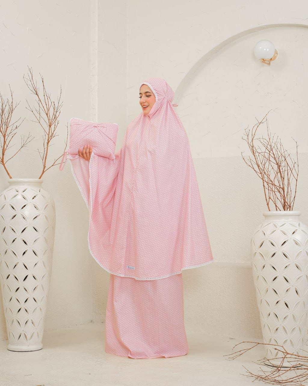 Pre Order! Osha Premium ! Japanese Cotton Telekung (with Jersey Chin)