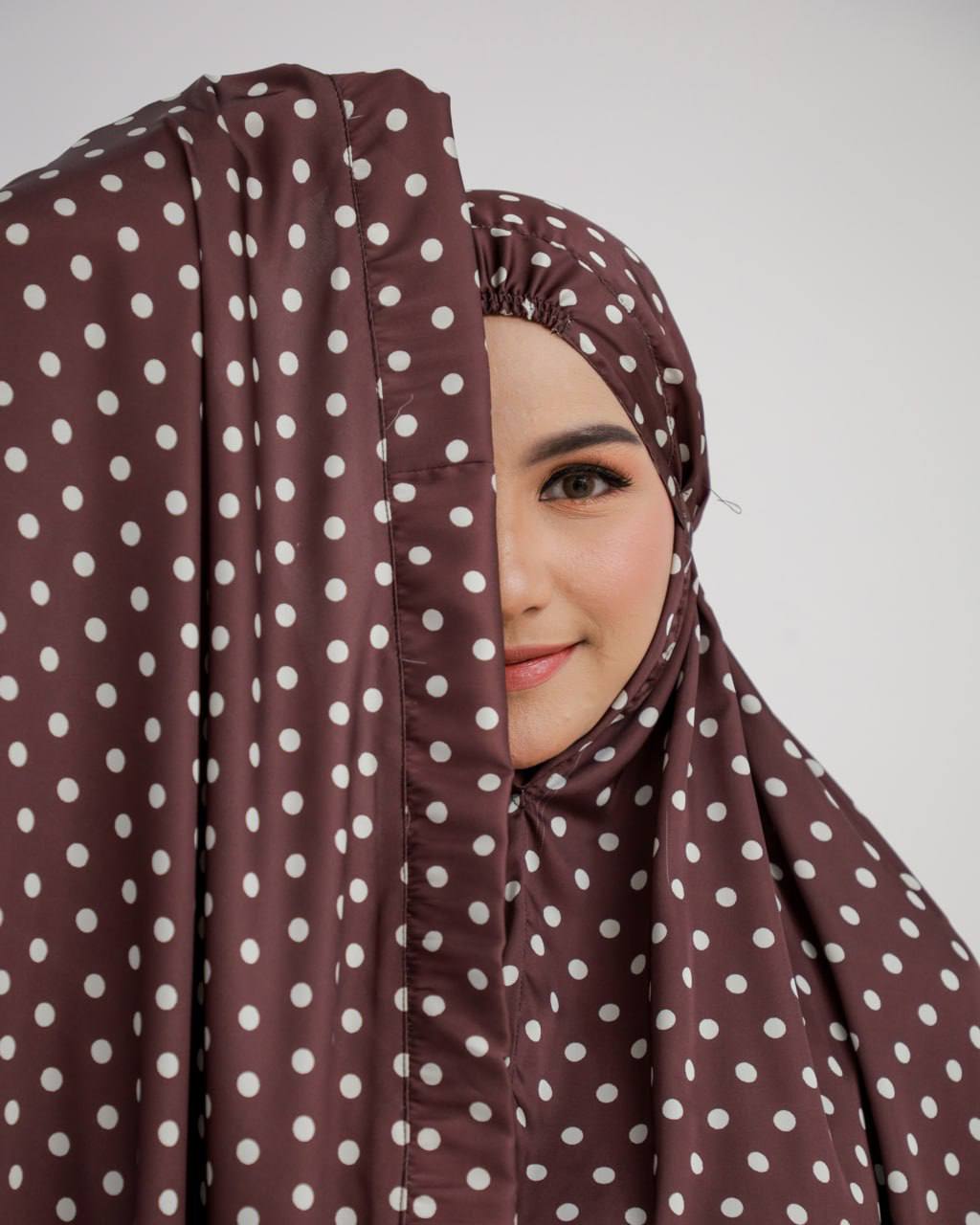 New! Polka Armani Silk Telekung (Pre Order)