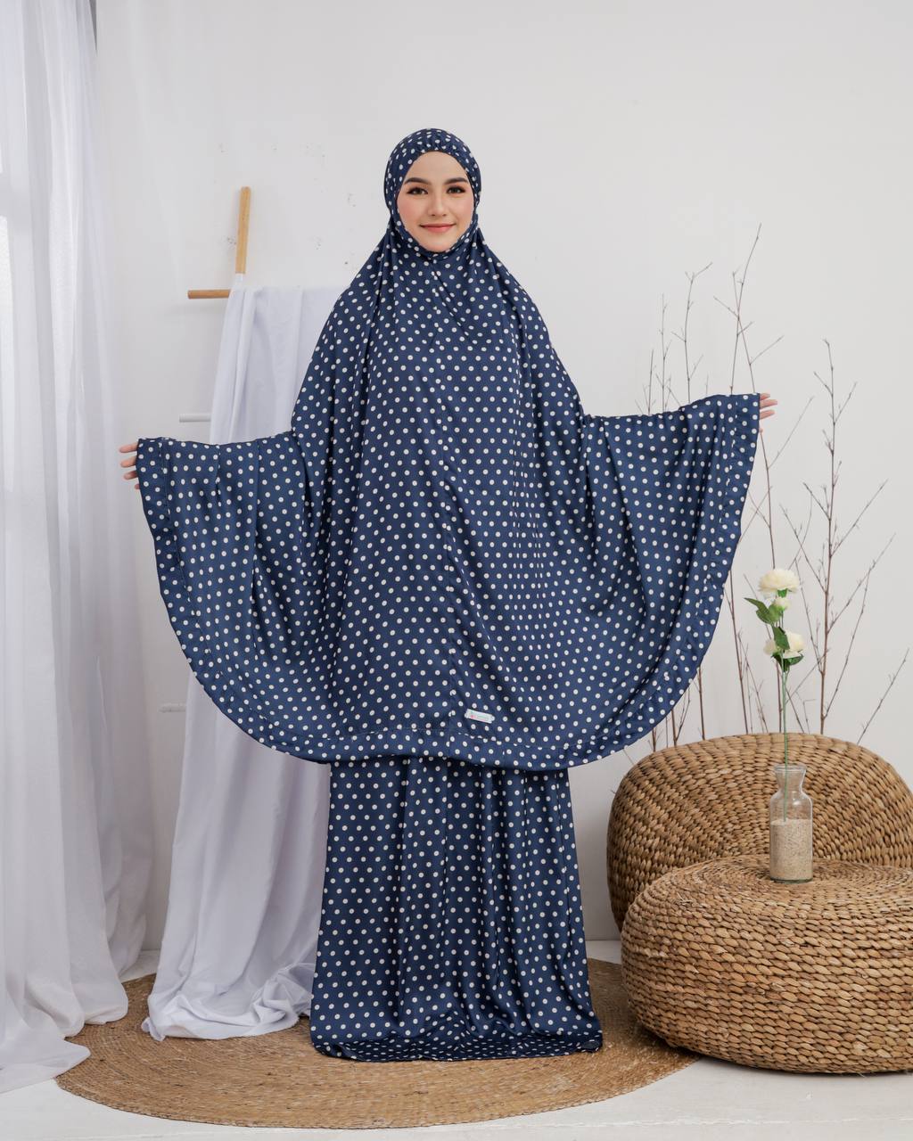 New! Polka Armani Silk Telekung (Pre Order)