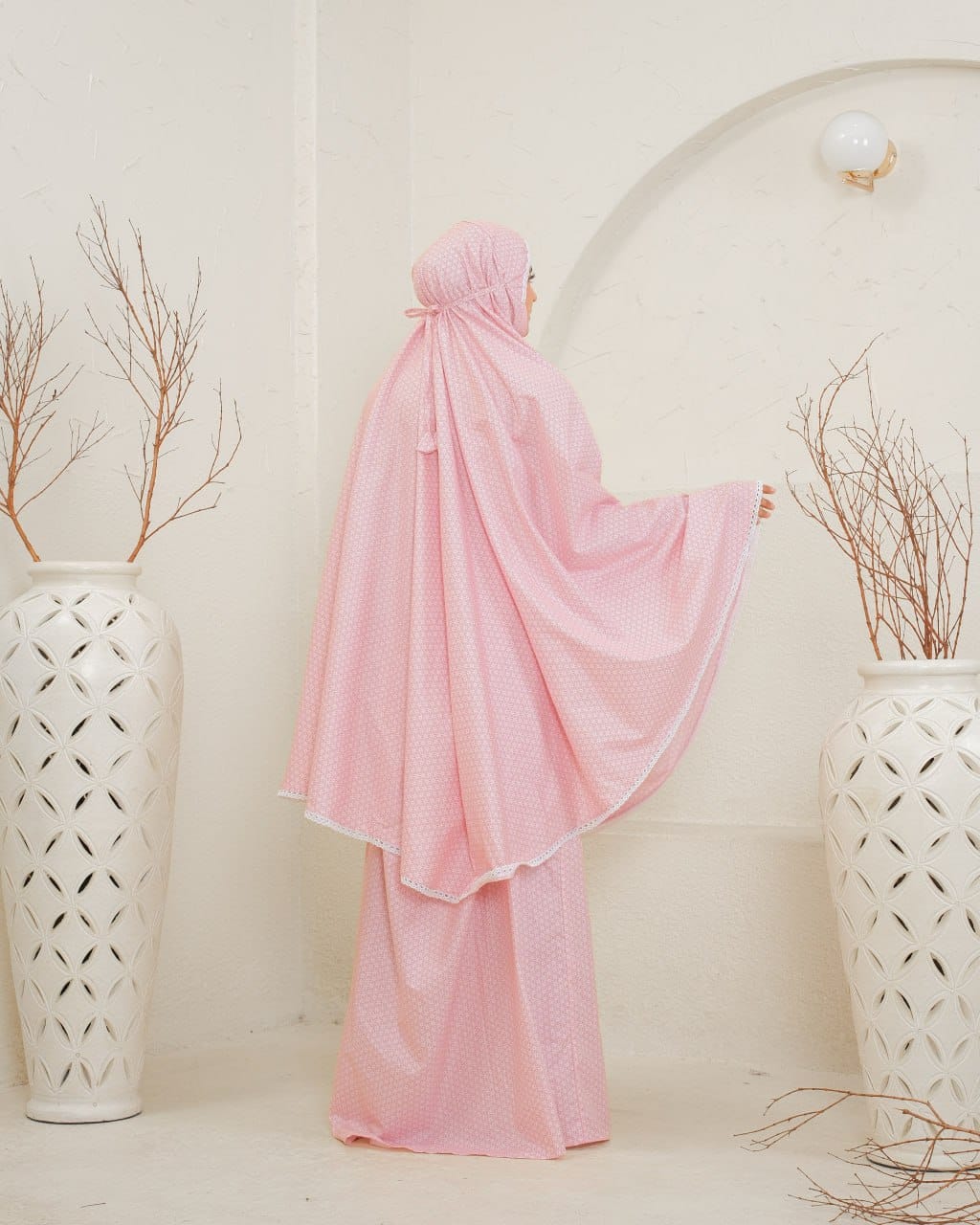 Pre Order! Osha Premium ! Japanese Cotton Telekung (with Jersey Chin)