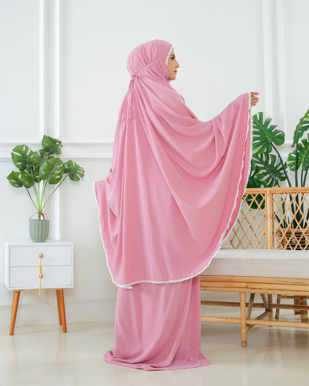 Pre Order! Rania 2 in 1! Plain Rayon Telekung