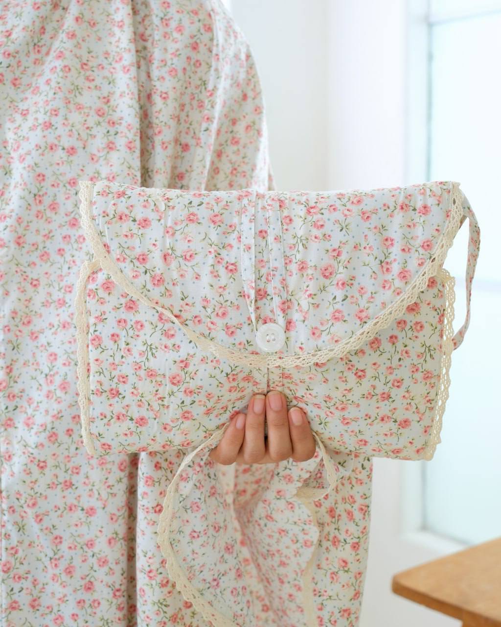 Pre Order. Japanese Cotton Telekung - Summer Rose Series