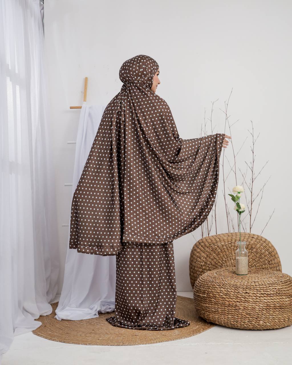 New! Polka Armani Silk Telekung (Pre Order)