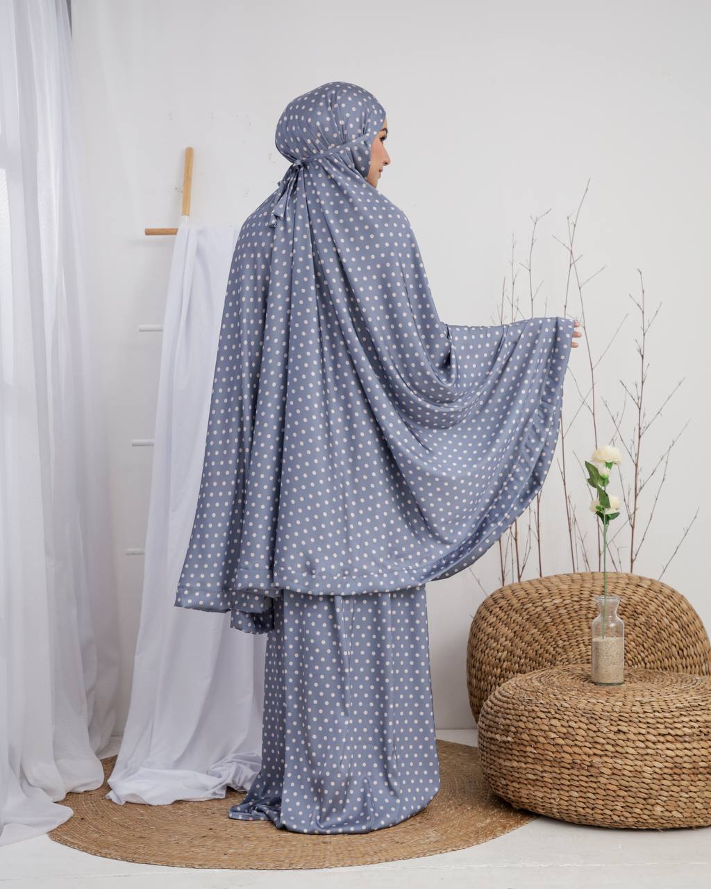 New! Polka Armani Silk Telekung (Pre Order)