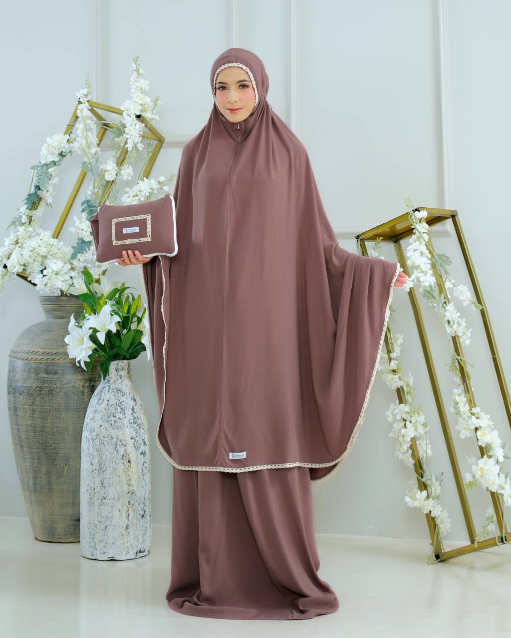 Pre Order! Rania 2 in 1! Plain Rayon Telekung