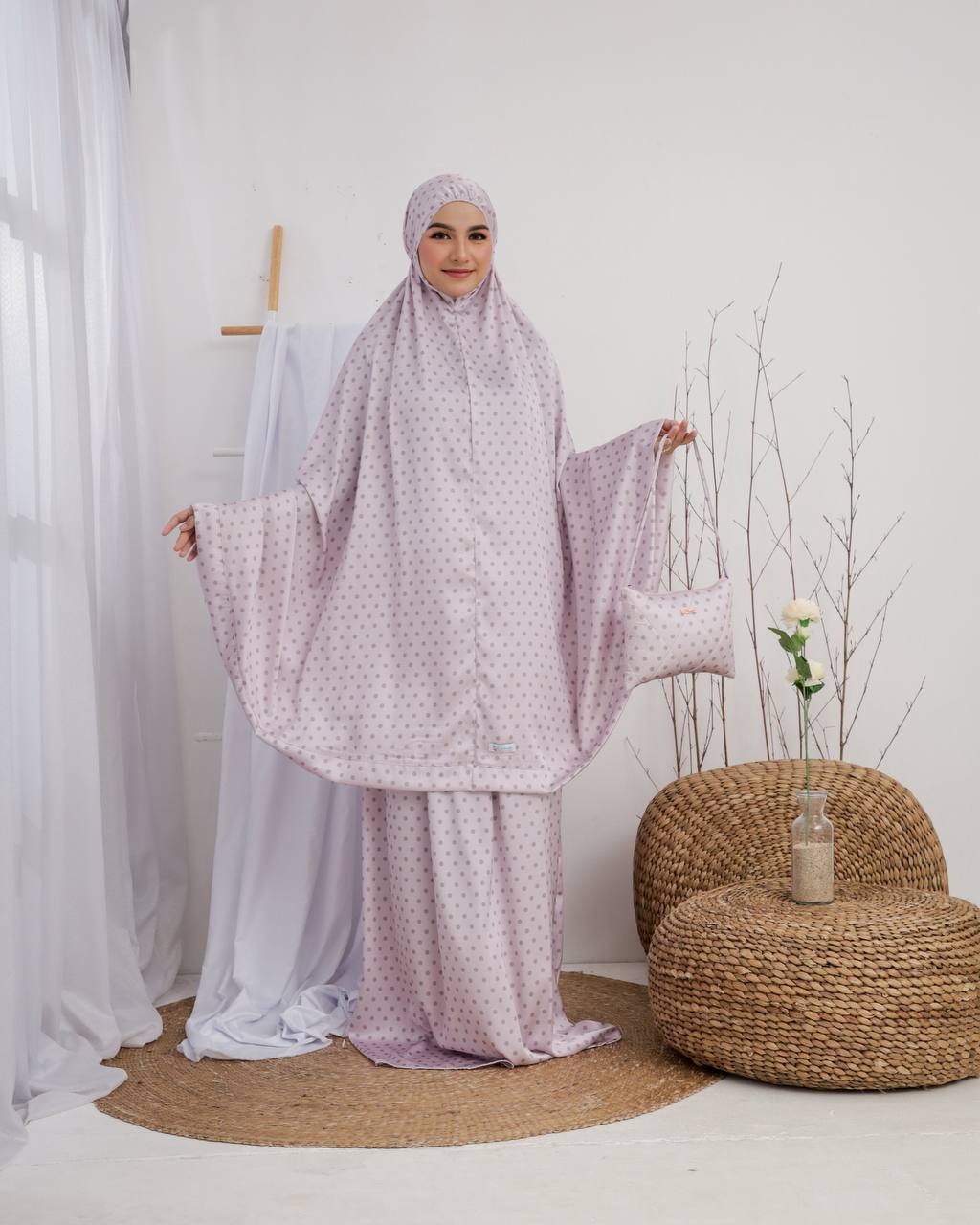 New! Polka Armani Silk Telekung (Pre Order)