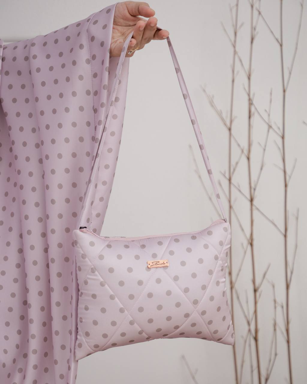 New! Polka Armani Silk Telekung (Pre Order)