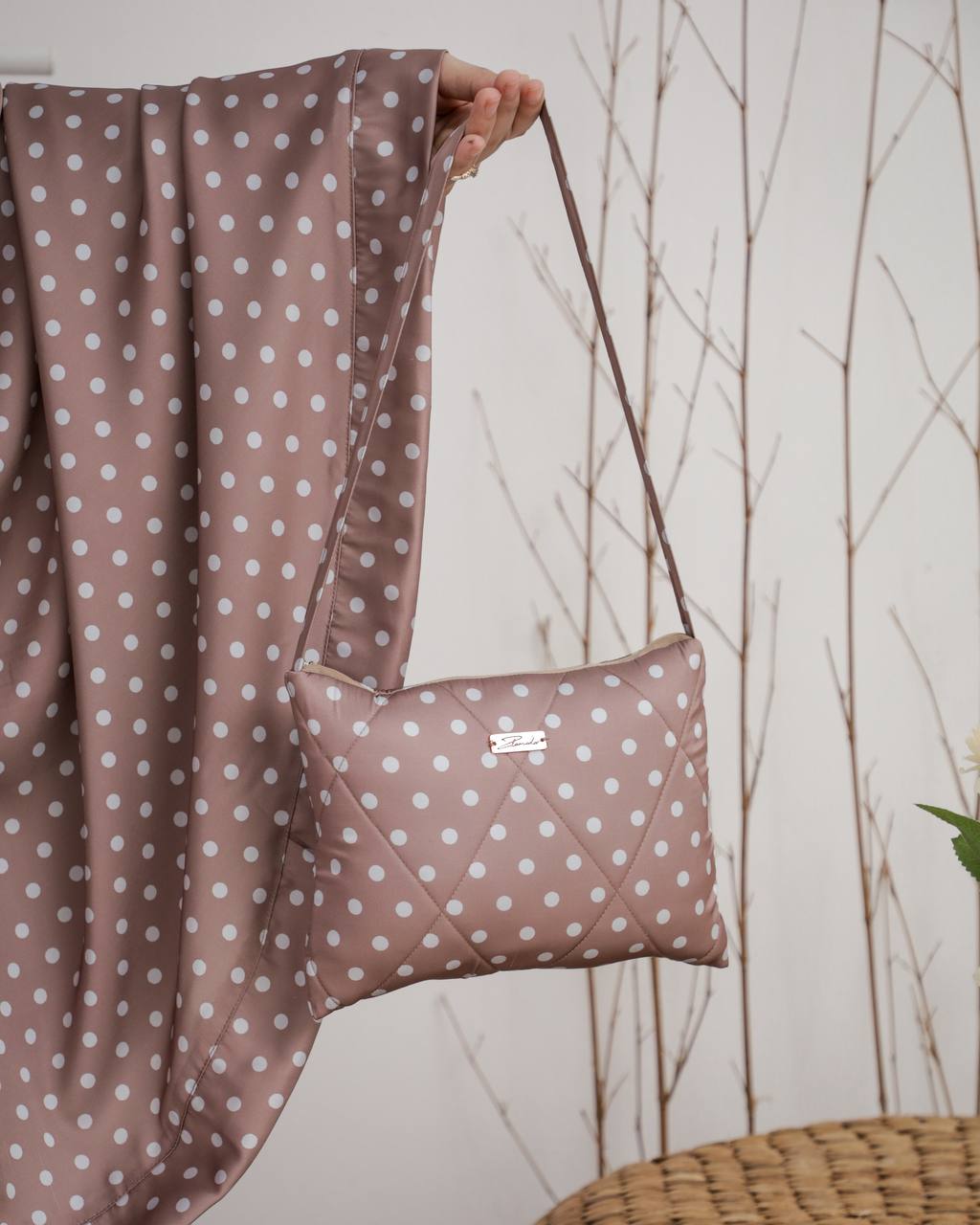 New! Polka Armani Silk Telekung (Pre Order)
