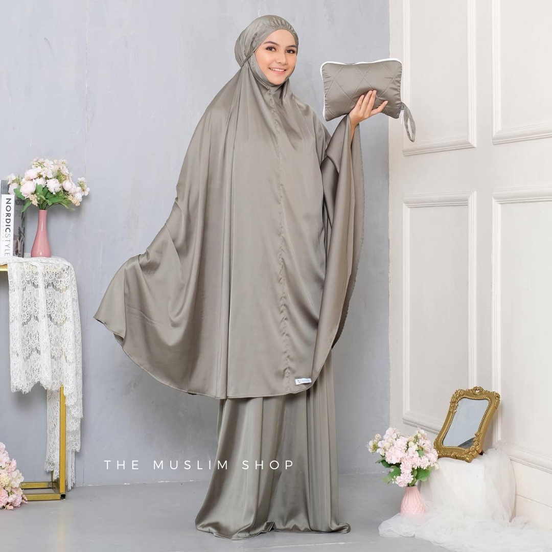 Pre Order. Zalina Armani Silk Telekung