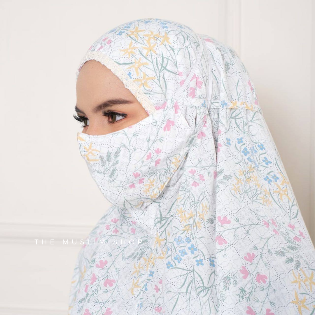 Pre Order! Bloom Series Premium Set - Rayon Prayer Wear with Matching Sejadah