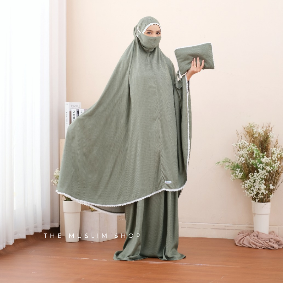 New! Pre Order! Signature Rayon Telekung Geomatric Series