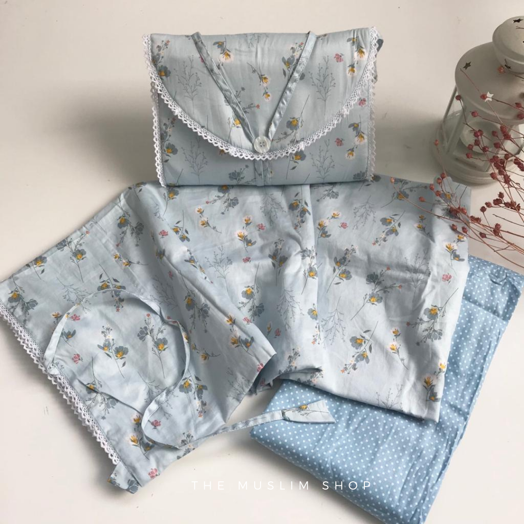 Pre Order! Peony Series! Japanese Cotton Telekung