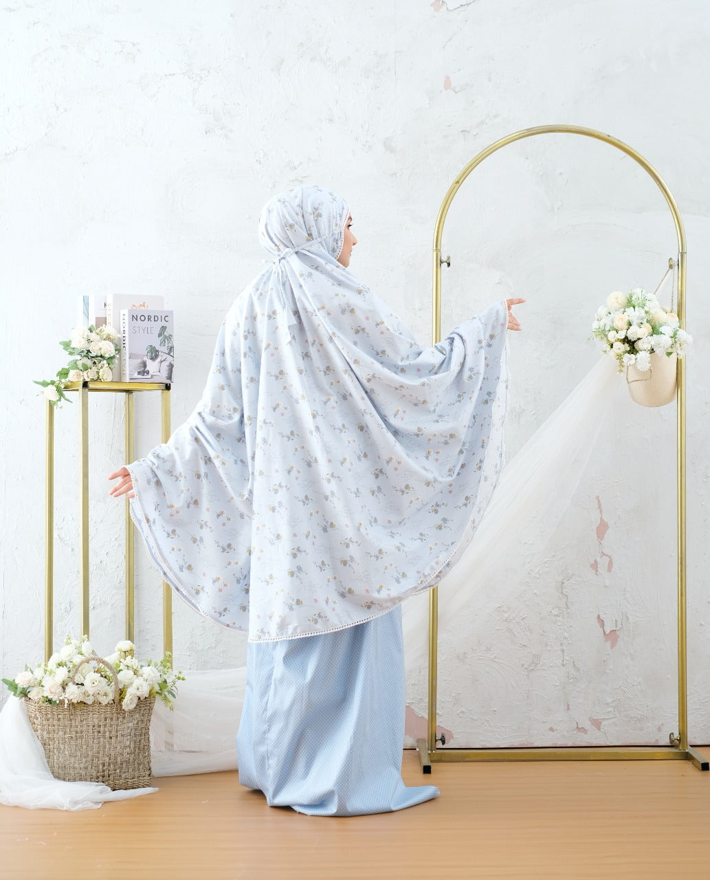 Pre Order! Peony Series! Japanese Cotton Telekung