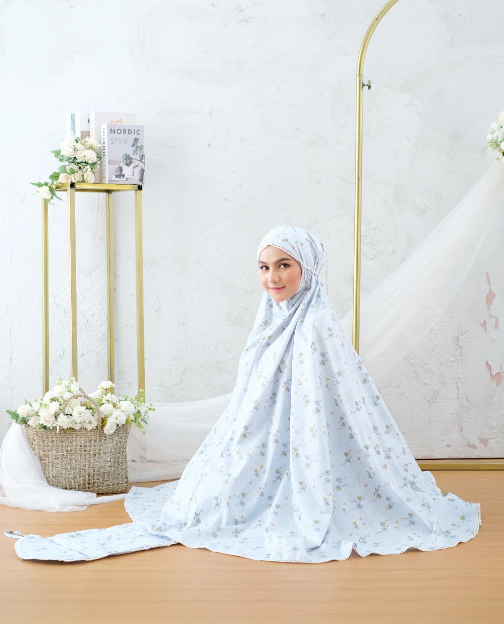 Pre Order! Peony Series! Japanese Cotton Telekung