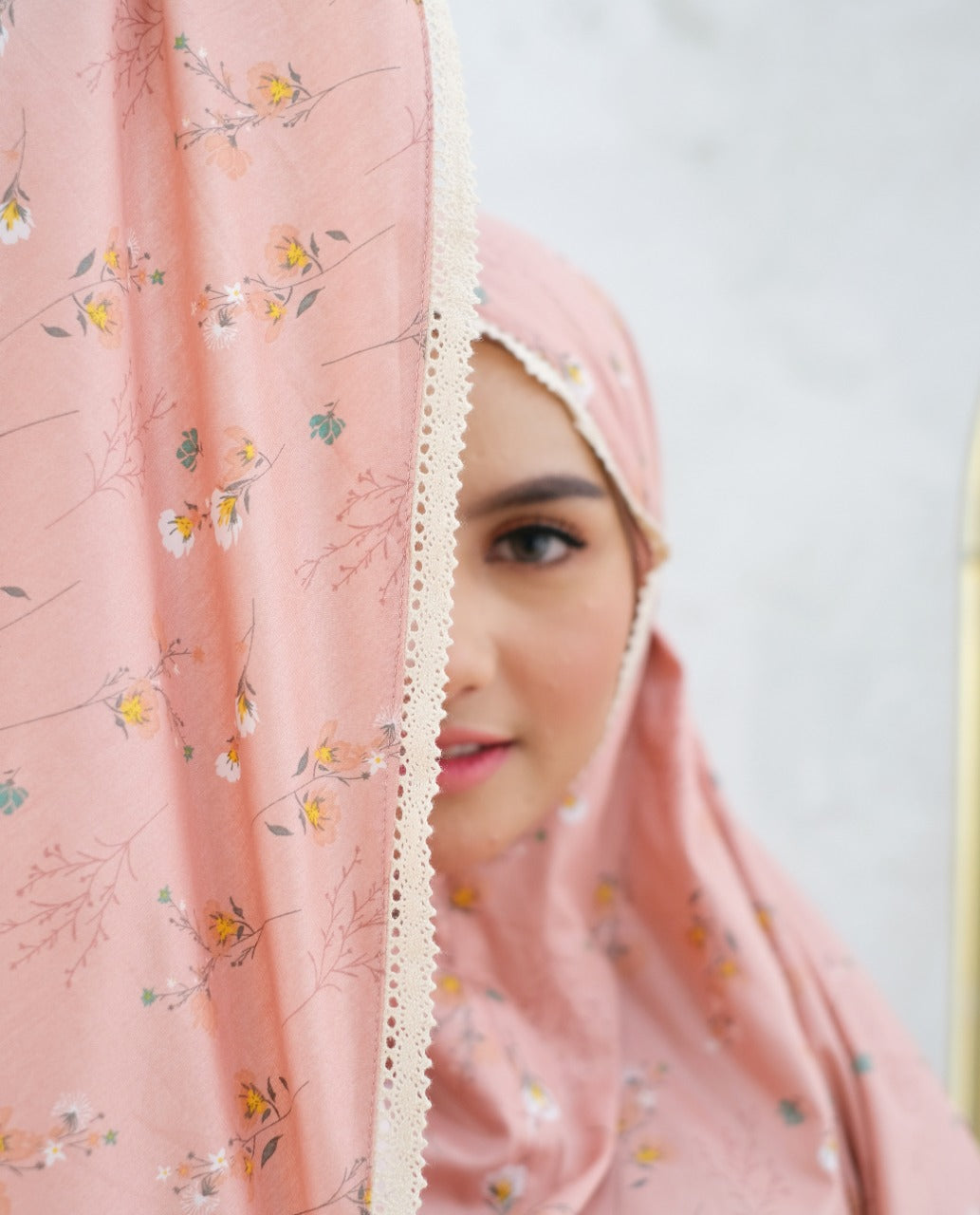 Pre Order! Peony Series! Japanese Cotton Telekung
