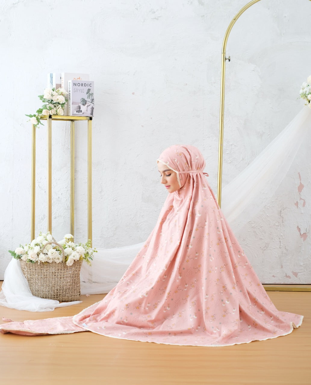 Pre Order! Peony Series! Japanese Cotton Telekung