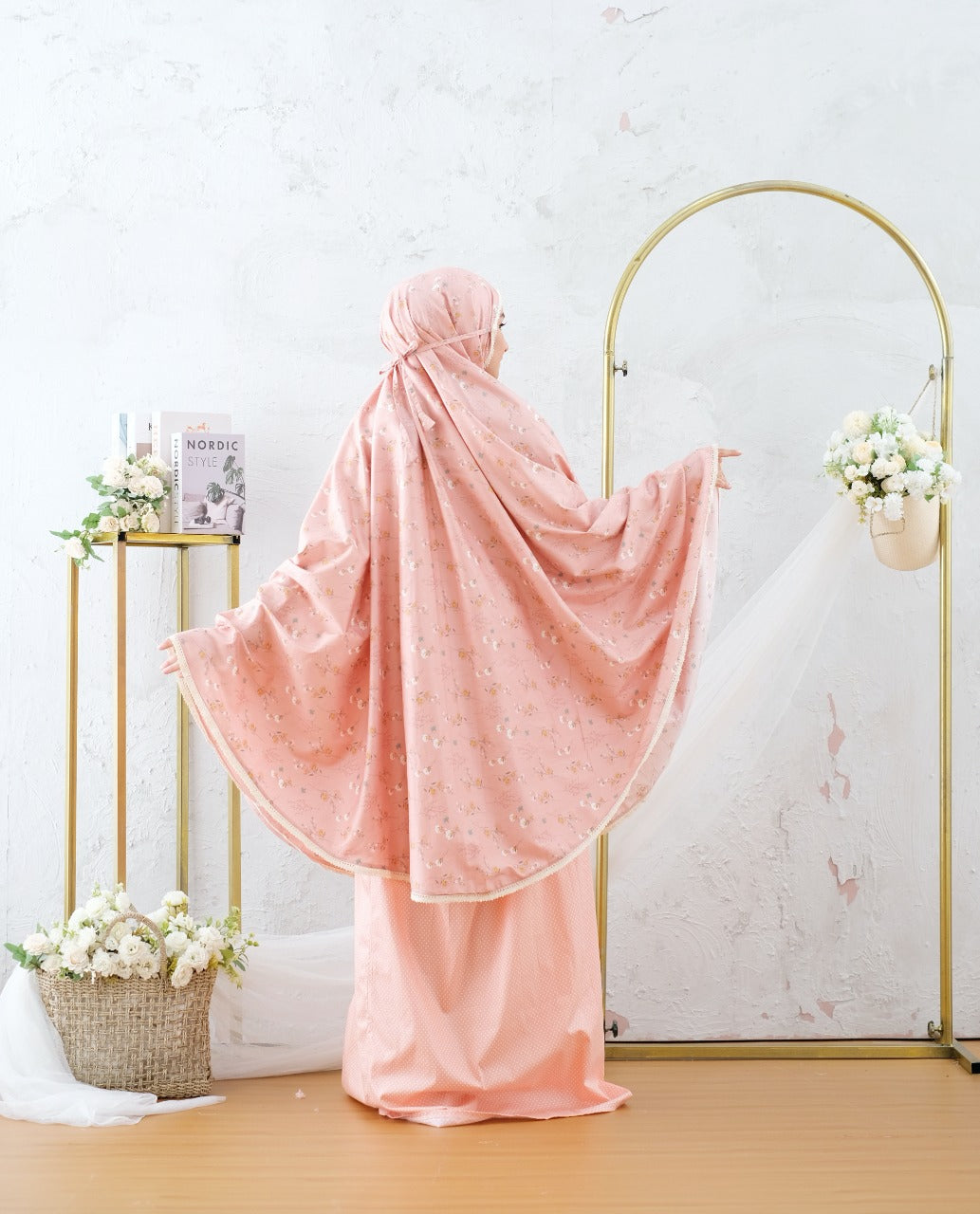 Pre Order! Peony Series! Japanese Cotton Telekung