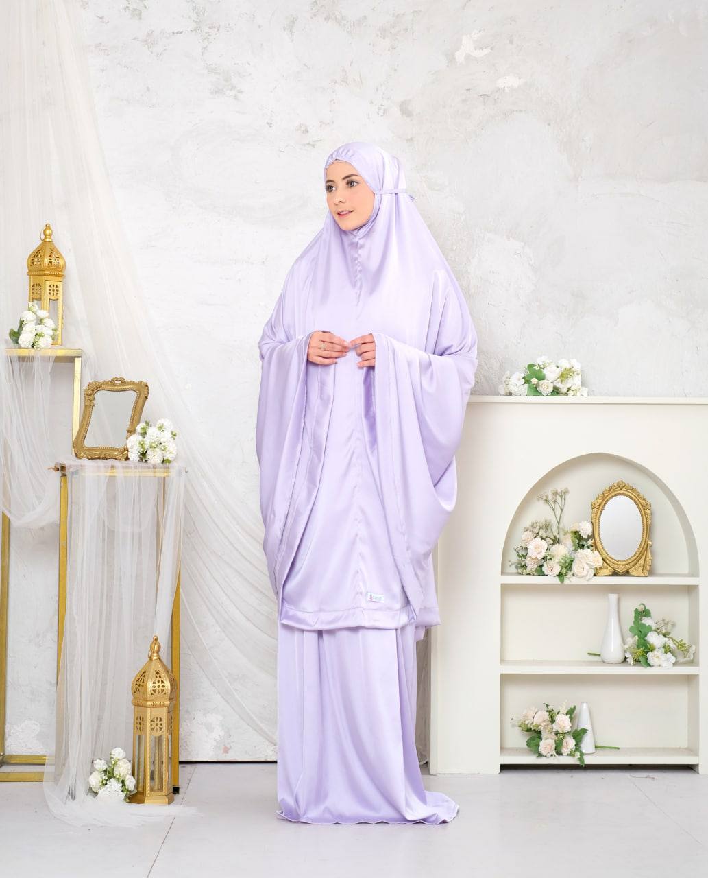 Pre Order. Zalina Armani Silk Telekung