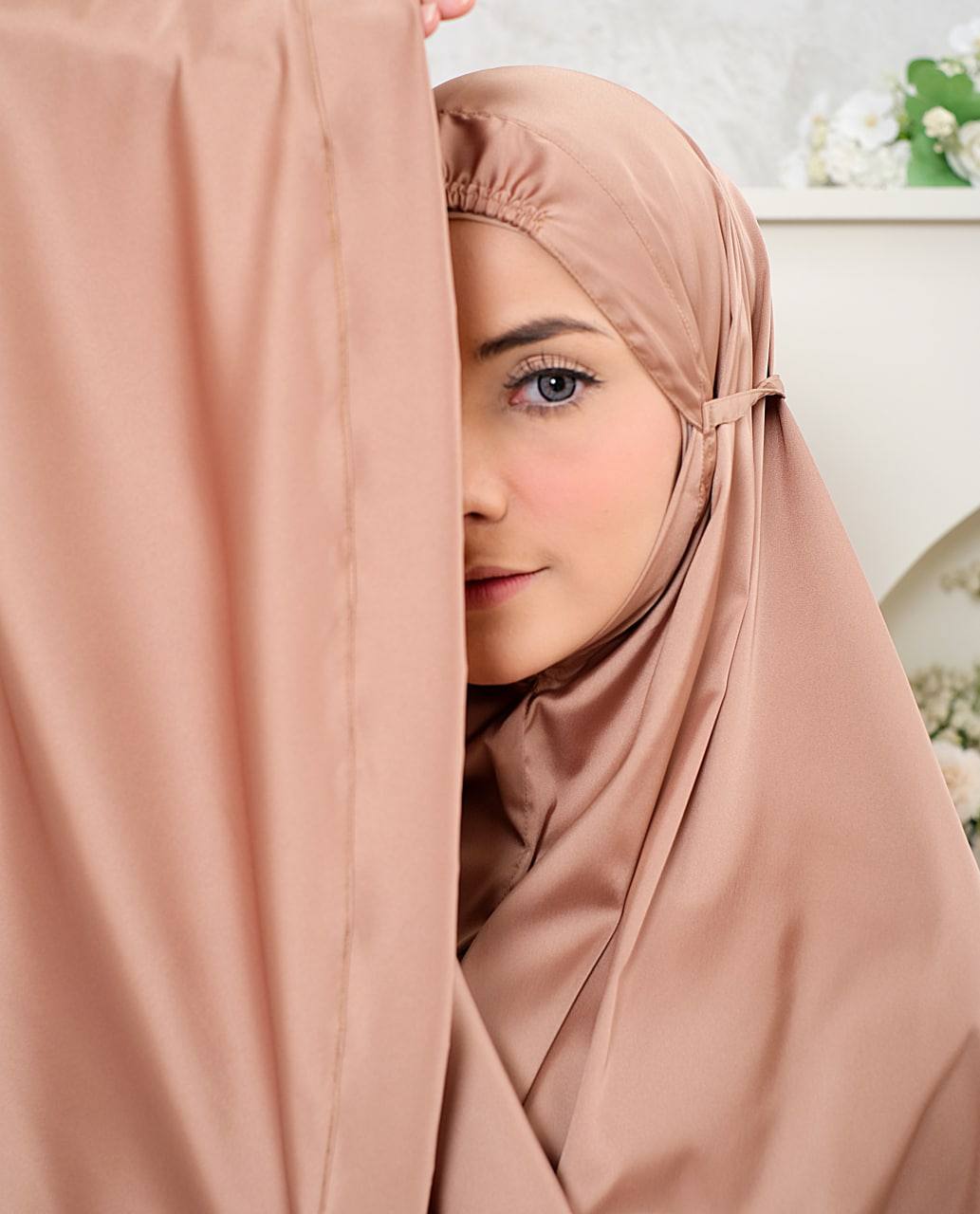 Pre Order. Zalina Armani Silk Telekung