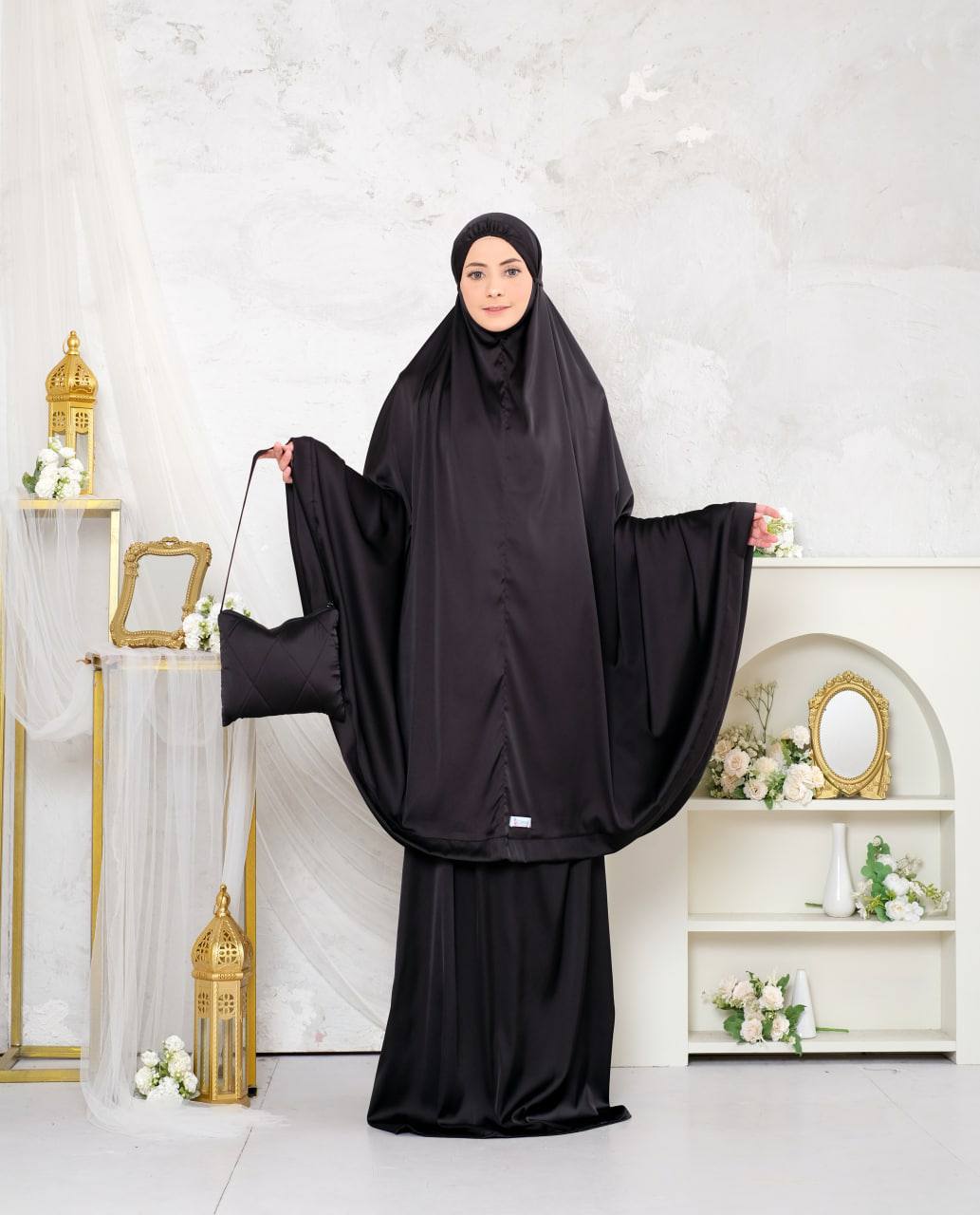 Pre Order. Zalina Armani Silk Telekung