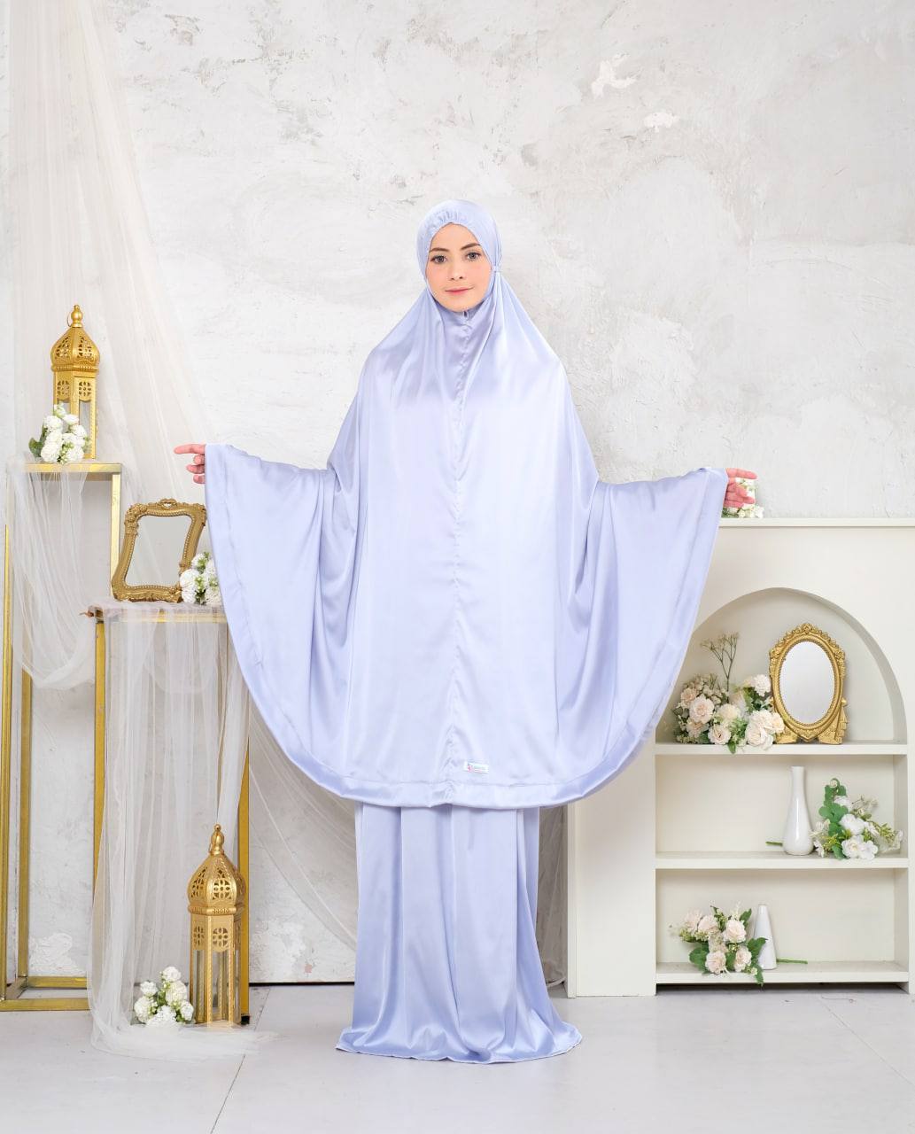 Pre Order. Zalina Armani Silk Telekung