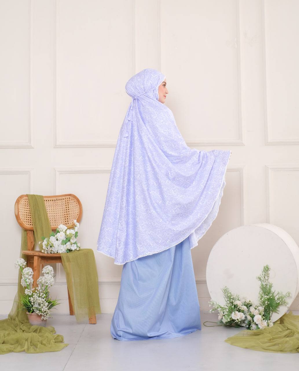 Pre Order! Japanese Cotton Telekung in Lavender Series